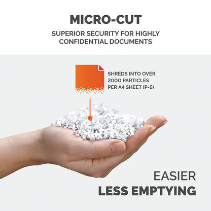 Fellowes LX Series Powershred LX211 paper shredder Micro-cut shredding Black