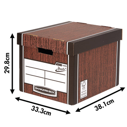 Bankers Box Premium Tall Box Woodgrain (Pack of 5) 7260520