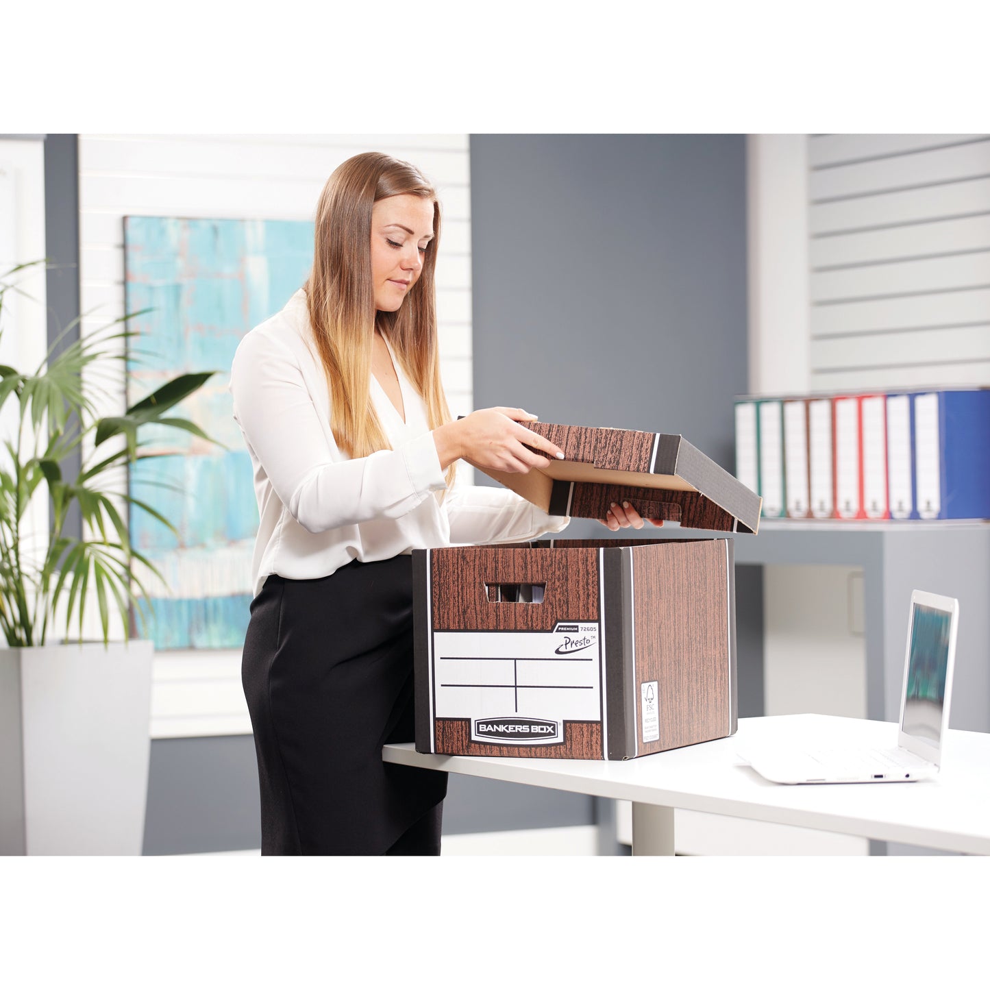 Bankers Box Premium Tall Box Woodgrain (Pack of 5) 7260520