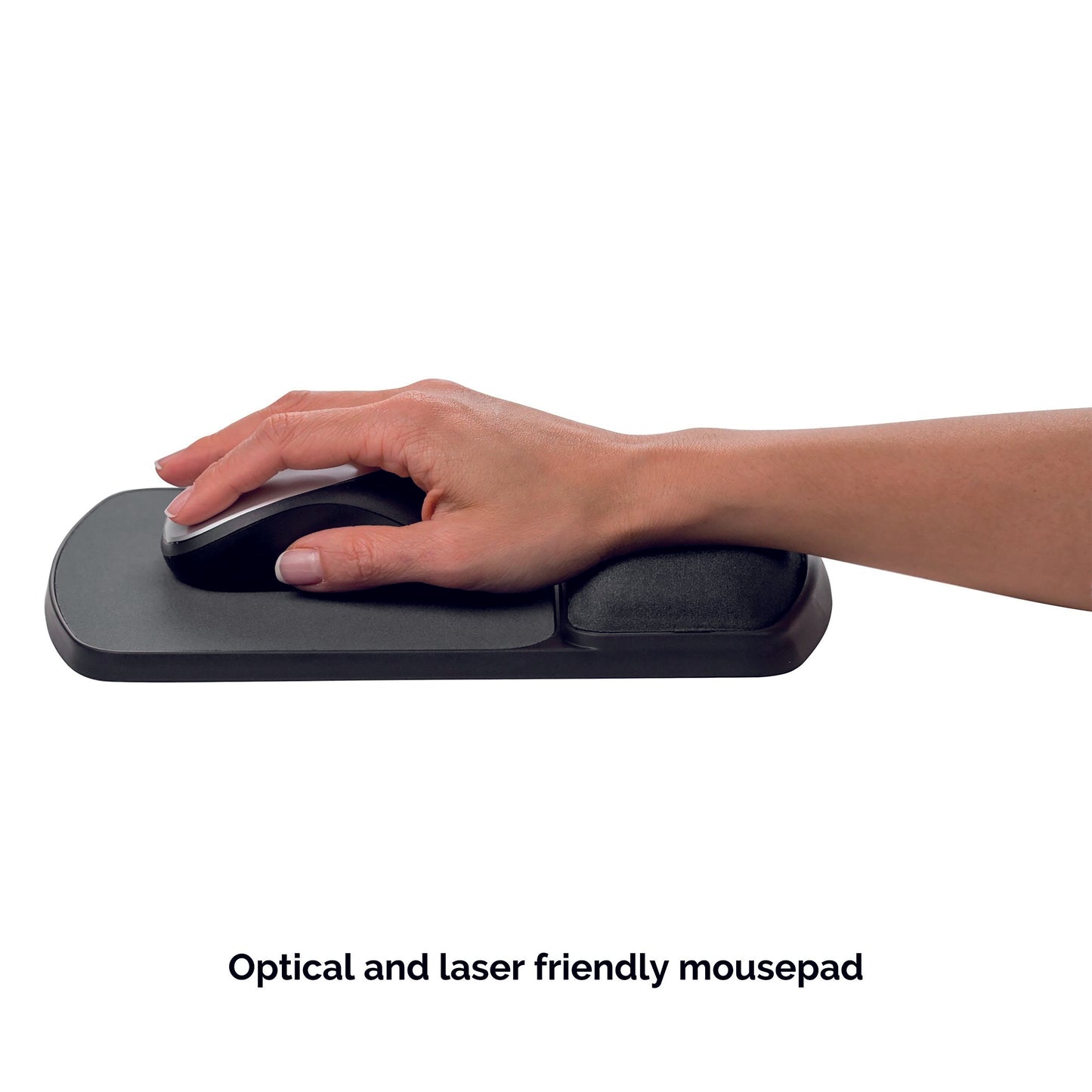 Fellowes Premium Gel Adjustable Mouse Pad/Wristrest Black 9374001