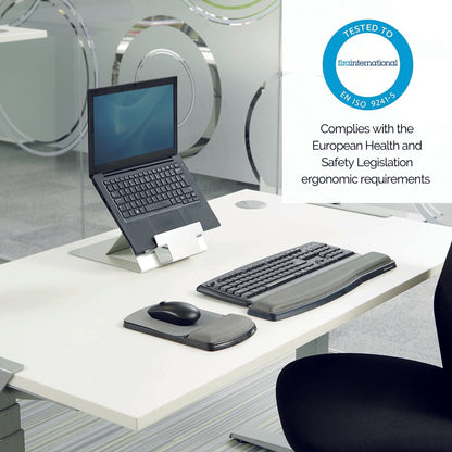 Fellowes Premium Gel Adjustable Keyboard Wristrest Black 9374201