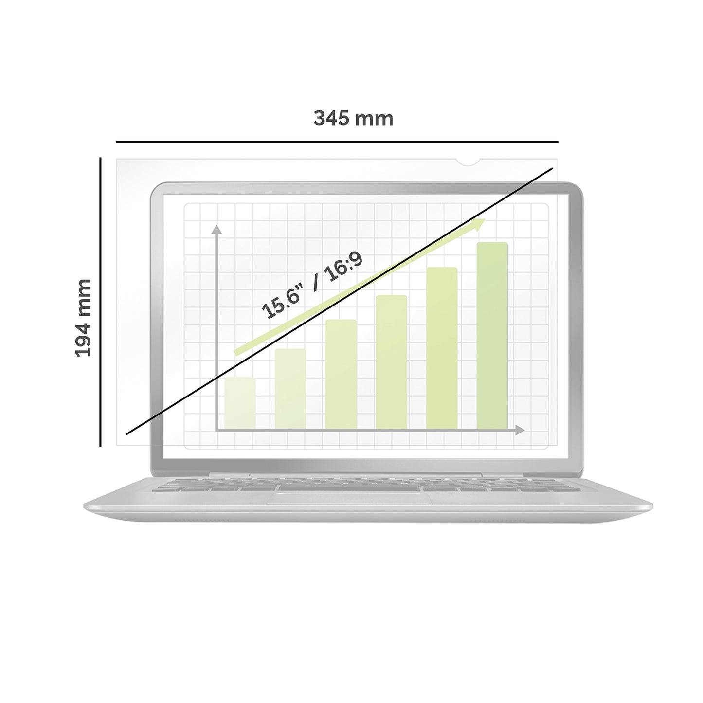 Fellowes PrivaScreen 39.6 cm (15.6") Monitor/Laptop Frameless display privacy filter