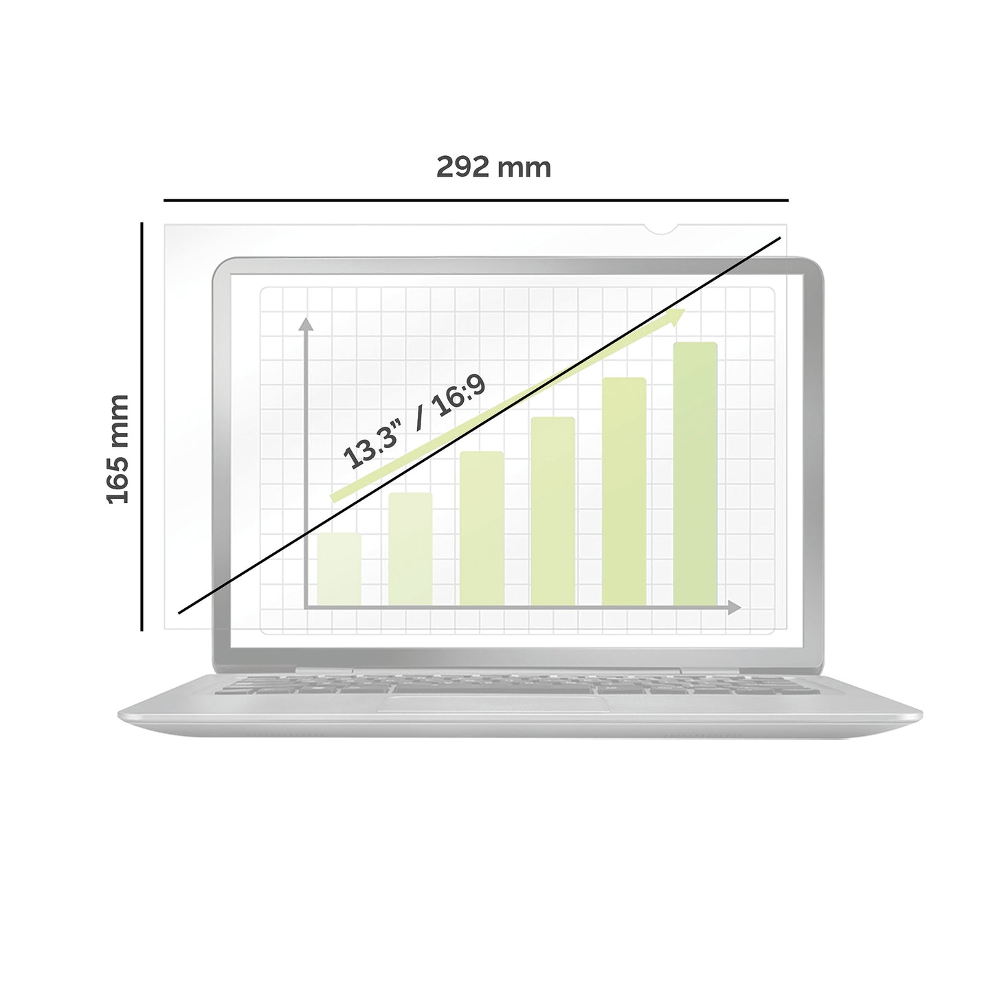 Fellowes PrivaScreen 33.8 cm (13.3") Laptop Frameless display privacy filter