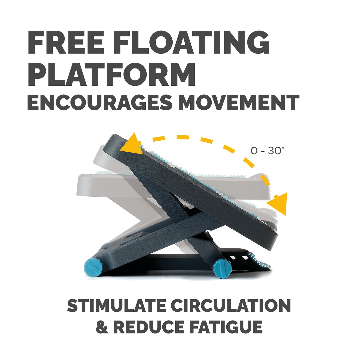 Fellowes Energizer Footrest Black with Reflexology Mapping 8068001