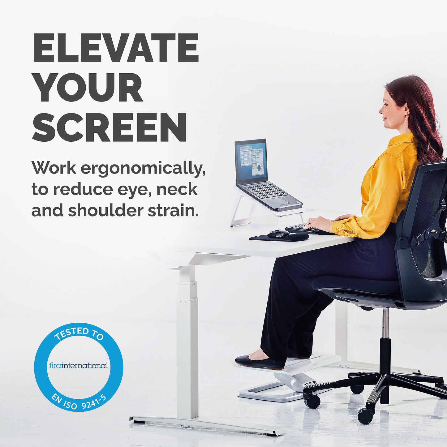 Fellowes I-Spire Series Laptop Quick Lift White 8210101