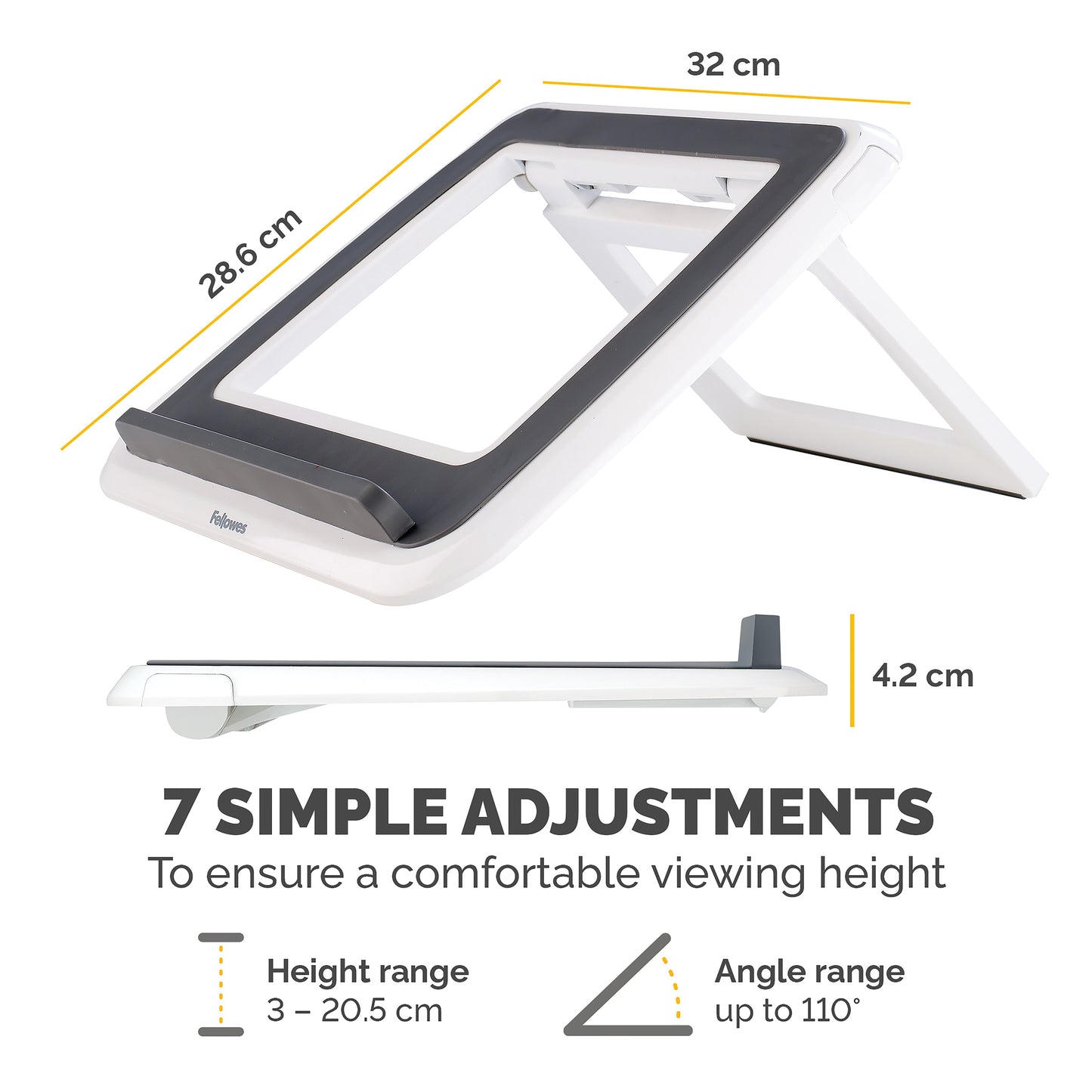 Fellowes I-Spire Series Laptop Quick Lift White 8210101