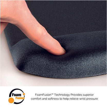Fellowes Plush Touch Mousepad Wristrest Black 9252003