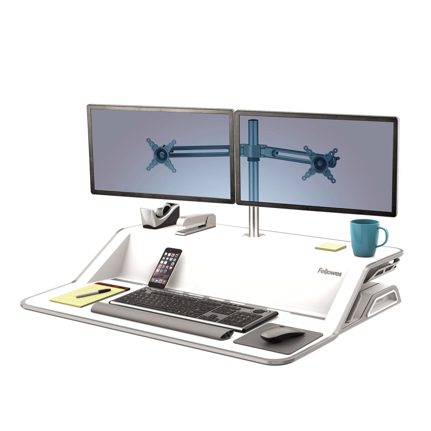 Fellowes 8042901 monitor mount / stand 66 cm (26") Desk Silver