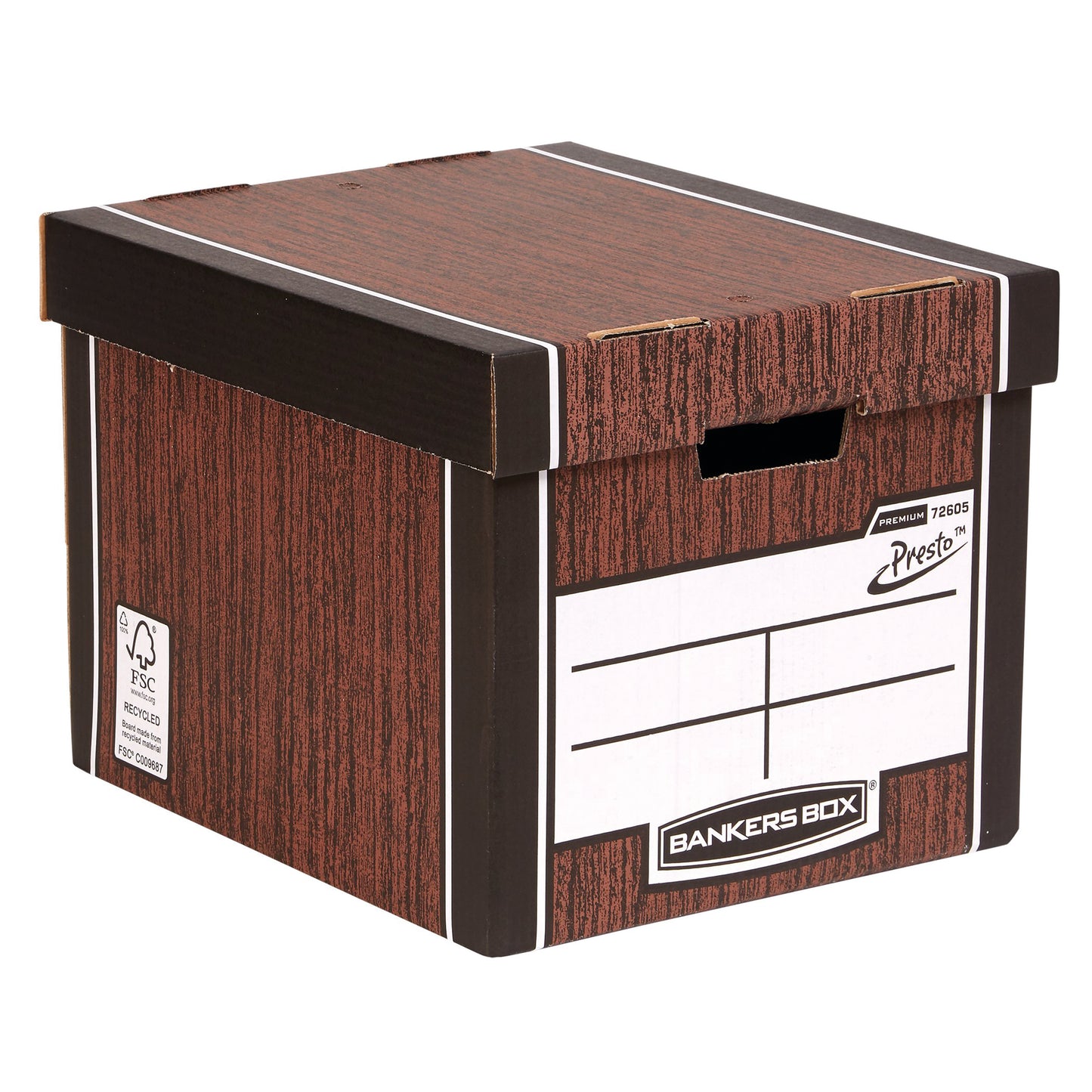 Bankers Box Woodgrain Tall Premium Storage Box (Pack of 10) 7260501