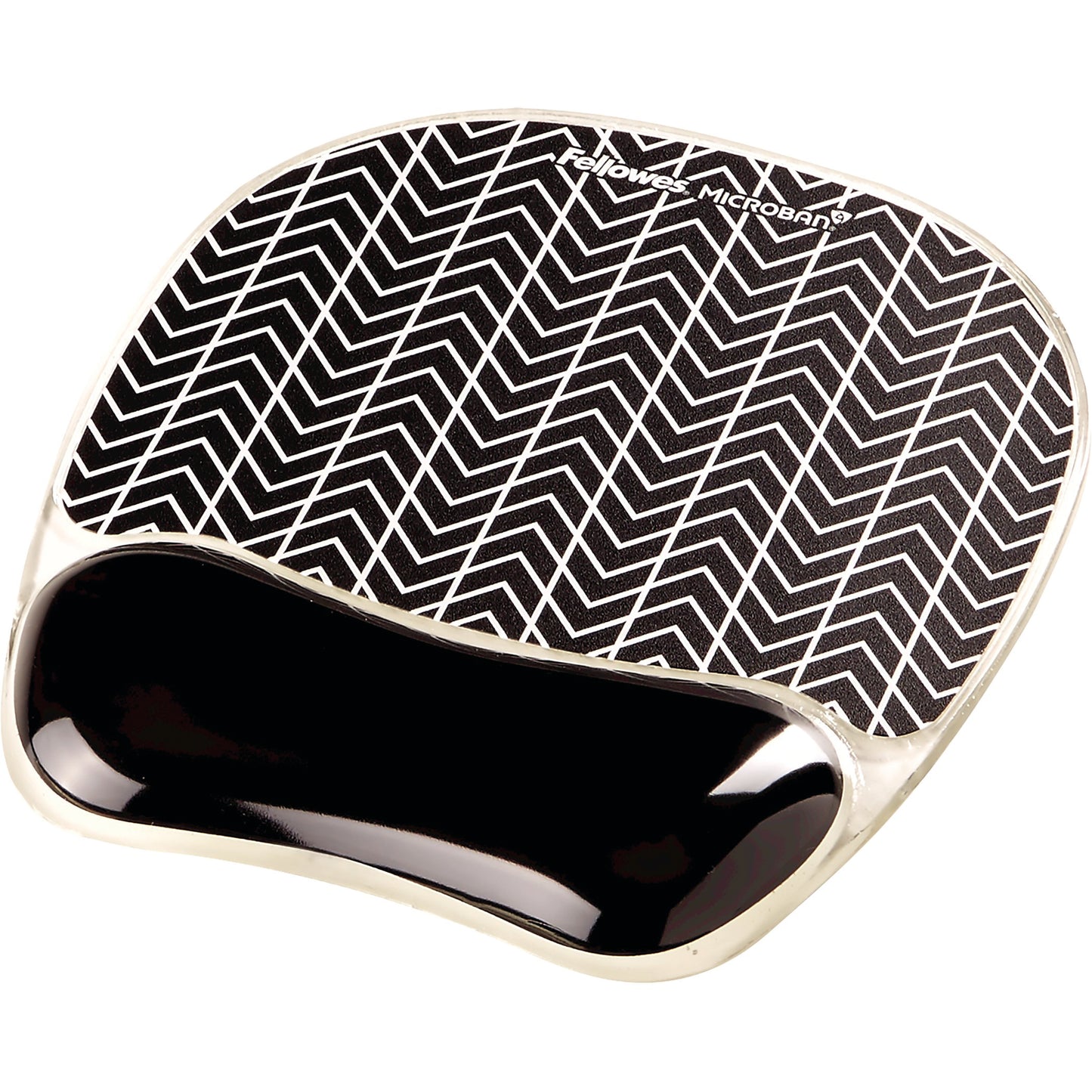 Fellowes Photo Gel Mouse Mat with Wristrest Chevron Design 9653401