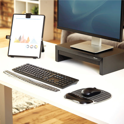 Fellowes Photo Gel Mouse Mat with Wristrest Chevron Design 9653401