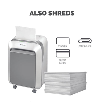 Fellowes LX Series Powershred LX21 paper shredder Micro-cut shredding Grey, White