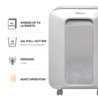 Fellowes Powershred LX201 Micro-Cut Shredder White 5160101