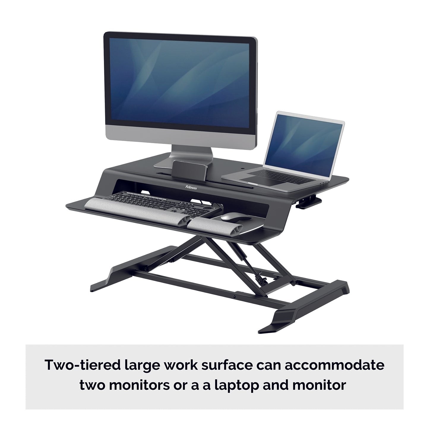 Fellowes Lotus LT Sit/Stand Workstation 8215001 Black