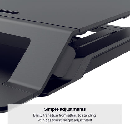 Fellowes Lotus LT Sit/Stand Workstation 8215001 Black