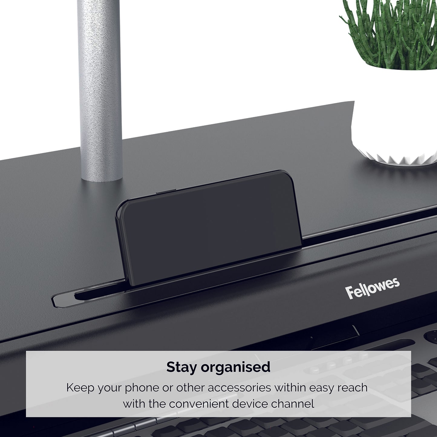 Fellowes Lotus LT Sit/Stand Workstation 8215001 Black