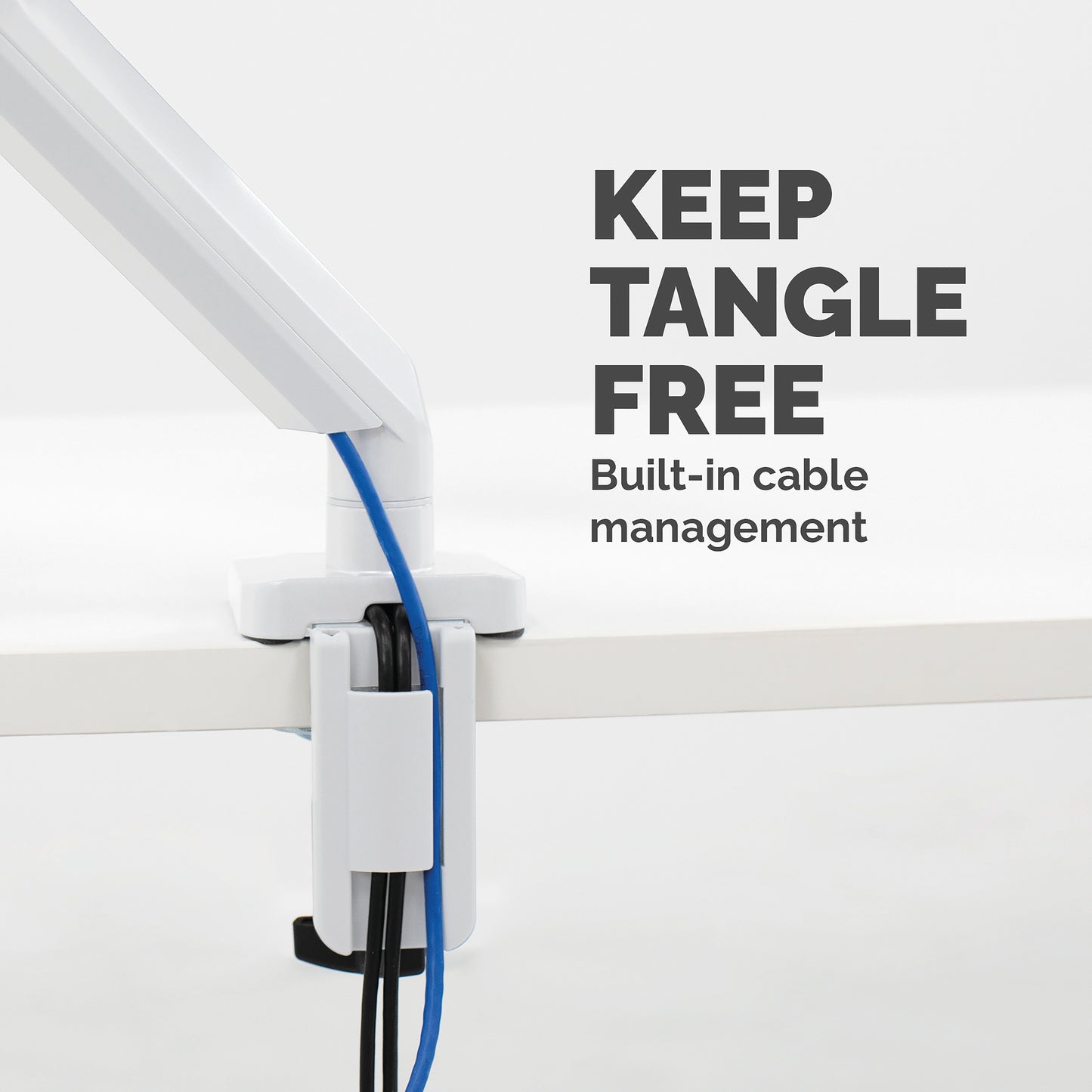 Fellowes Platinum Series Monitor Arm - Monitor Mount for 8KG 40 Inch Screens - Adjustable Monitor Desk Mount - Tilt 45° Pan 180° Swivel 360° Rotation 360°, VESA 75 x 75/100 x 100 - White