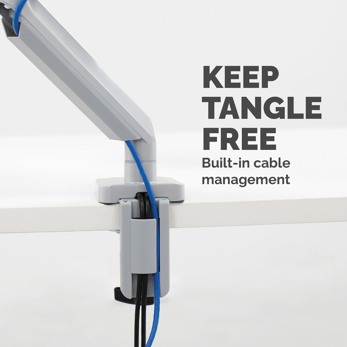 Fellowes Platinum Series Monitor Arm - Monitor Mount for 8KG 40 Inch Screens - Adjustable Monitor Desk Mount - Tilt 45° Pan 180° Swivel 360° Rotation 360°, VESA 75 x 75/100 x 100 - Silver