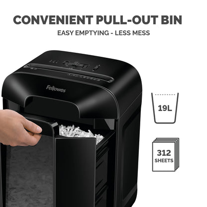 Fellowes Powershred LX85 Cross-Cut Shredder Black 4400901