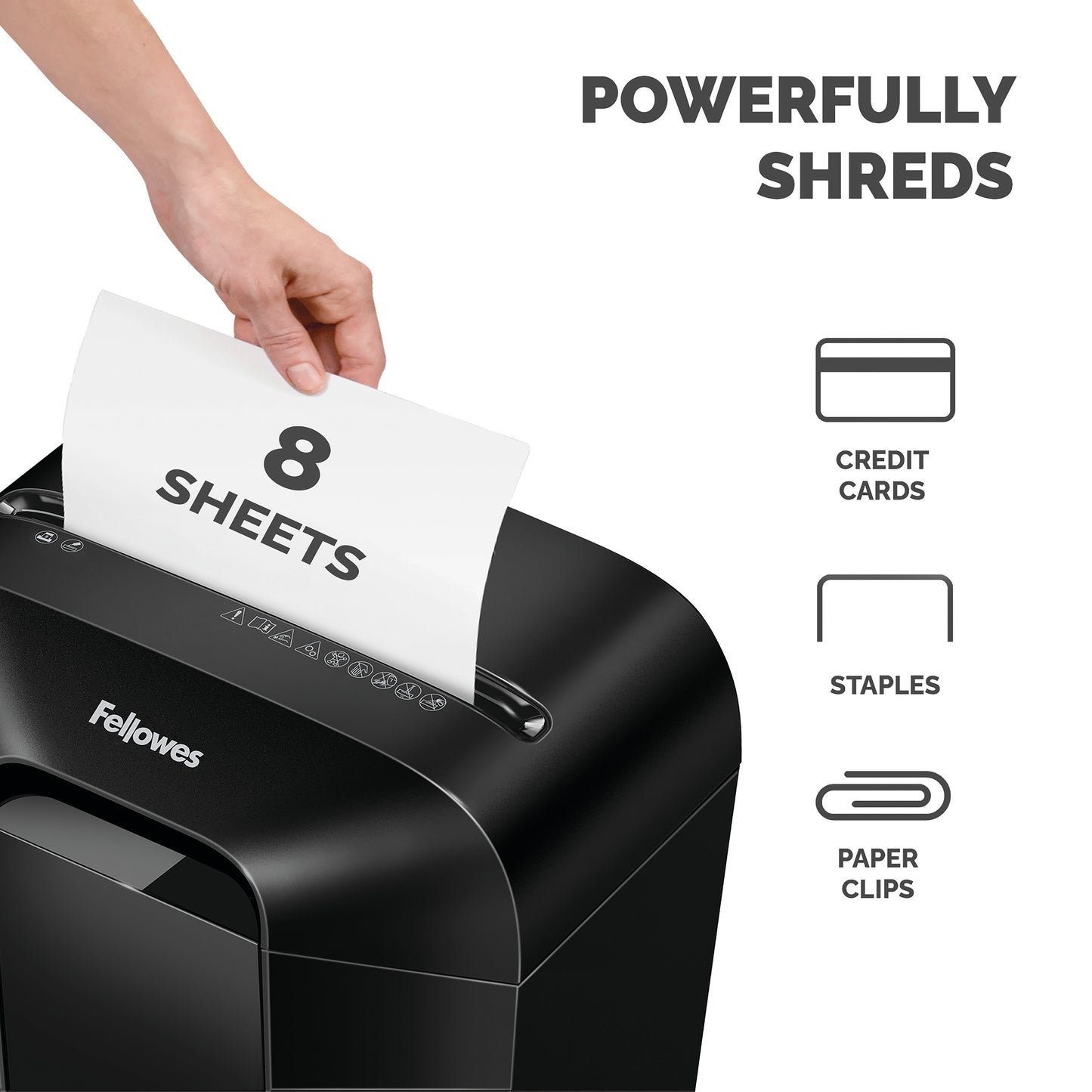 Fellowes Powershred LX45 paper shredder Cross shredding Black