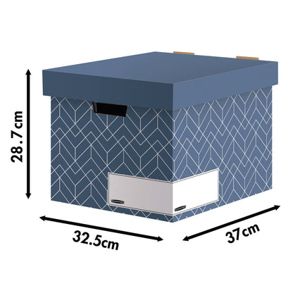 Bankers Box Decor Storage Box Urban Slate Blue (Pack of 5) 4483701