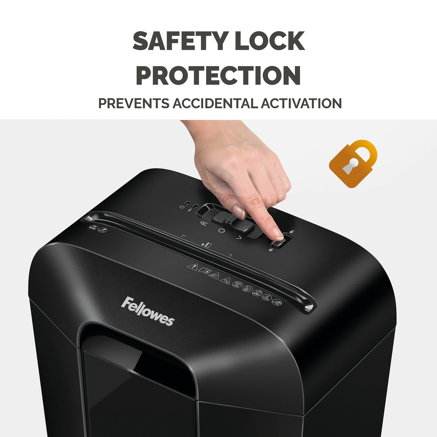 Fellowes LX Series Powershred LX70 Cross-Cut (P-4) Shredder – with Safety Lock