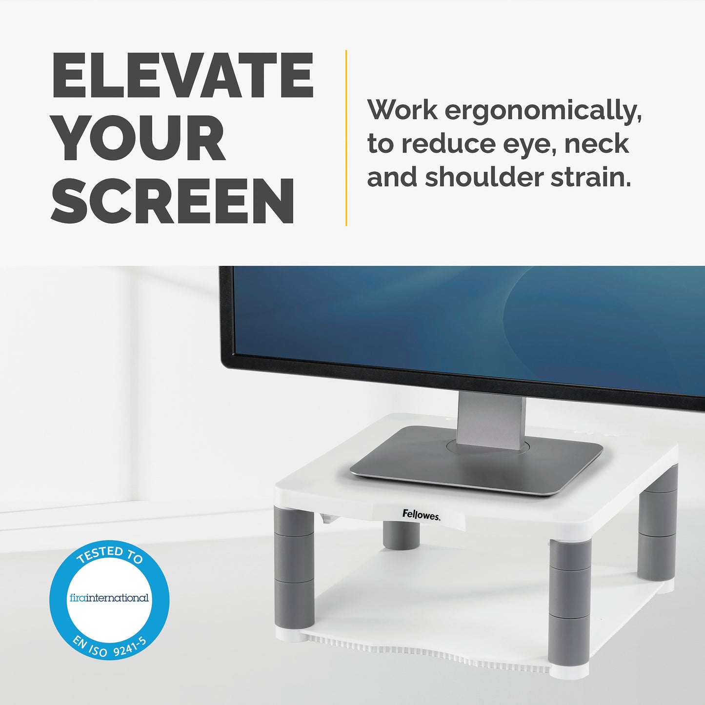 Fellowes Premium Monitor Riser Platinum 9171701