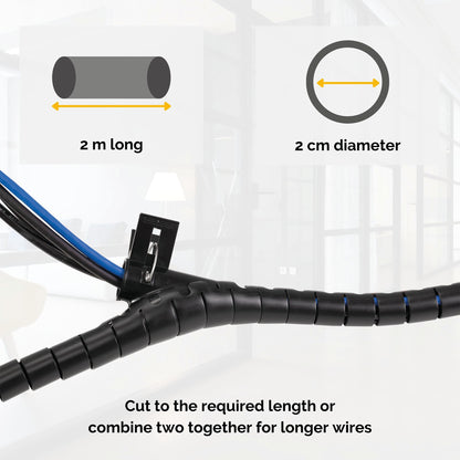 Fellowes Cable Zip Black (2m long, 20mm wide and re-usable) 9943902