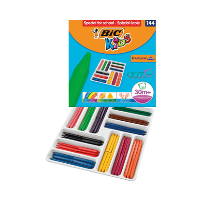 Bic Kids Plastidecor Triangle Crayons Assorted (Pack of 144) 887833