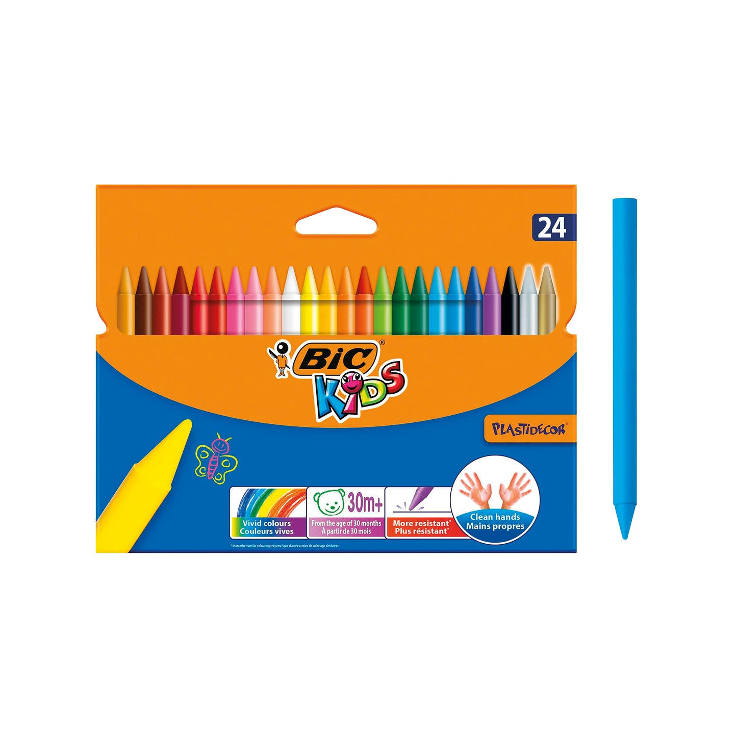 Bic Plastidecor Crayons Assorted (Pack of 24) 829772