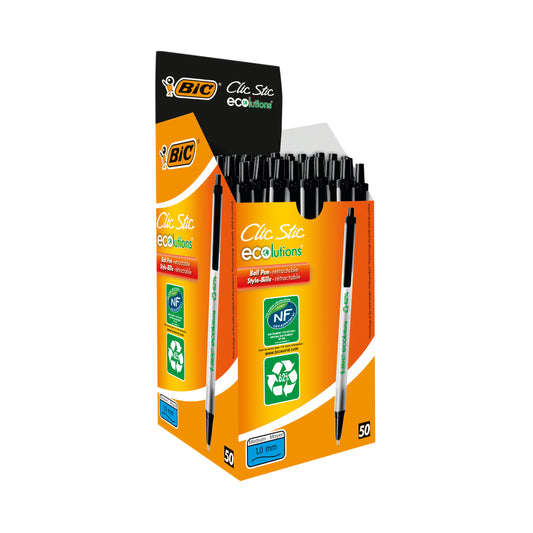 Bic Ecolutions Clic Stick Black (Pack of 50) 880