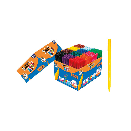 Bic Kids Visa Felt Pens Fine Tip Assorted (Pack of 288) 897099