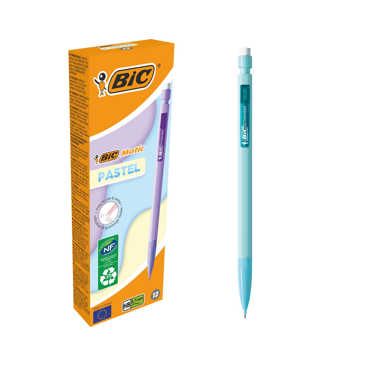 Bic Matic Mechanical Pencil 0.7 Pastel (Pack of 12) 511060