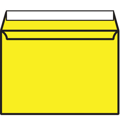 C5 Wallet Envelope Peel and Seal 120gsm Banana Yellow (Pack of 250) BLK93019
