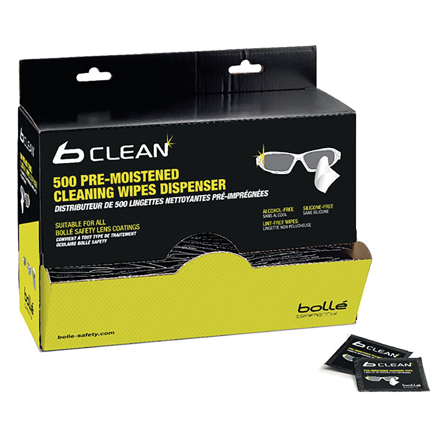 Bolle B500 Lens Cleaning Wipes (Pack of 500)