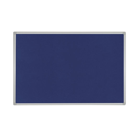 Bi-Office Aluminium Trim Felt Notice Board 900x600mm Blue FB0743186
