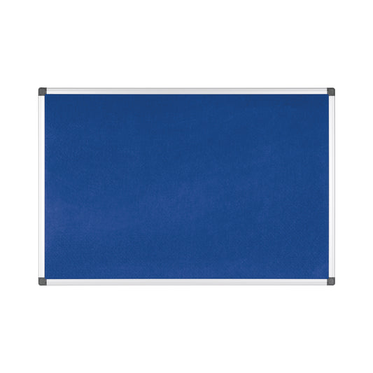 Bi-Office Aluminium Trim Felt Notice Board 1800x1200mm Blue FA27FA2743170