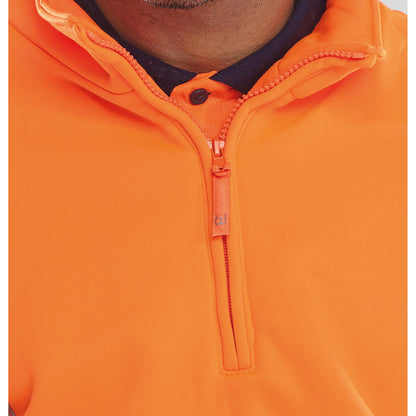 Beeswift Quarter Zipped Sweatshirt Orange 2XL