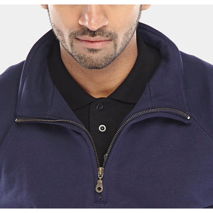 Beeswift Quarter Zip Sweatshirt Navy Blue 3XL