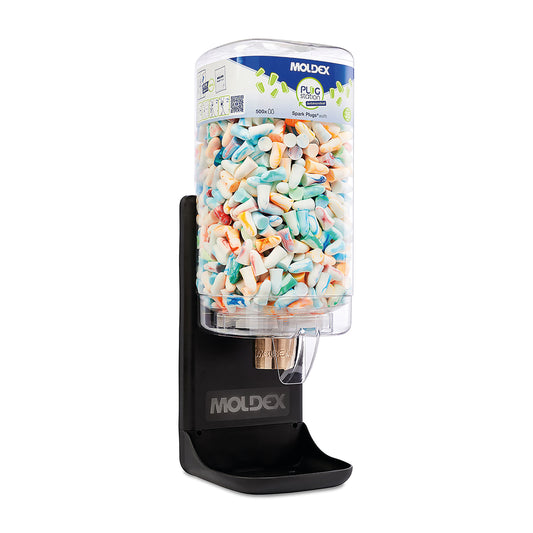 Moldex 78502 Antimicrobial Station with 500 Spark Plug Earplugs