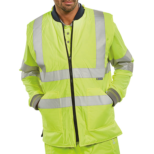 Beeswift High Visibility Reversible Bodywarmer Saturn Yellow/Navy Blue L