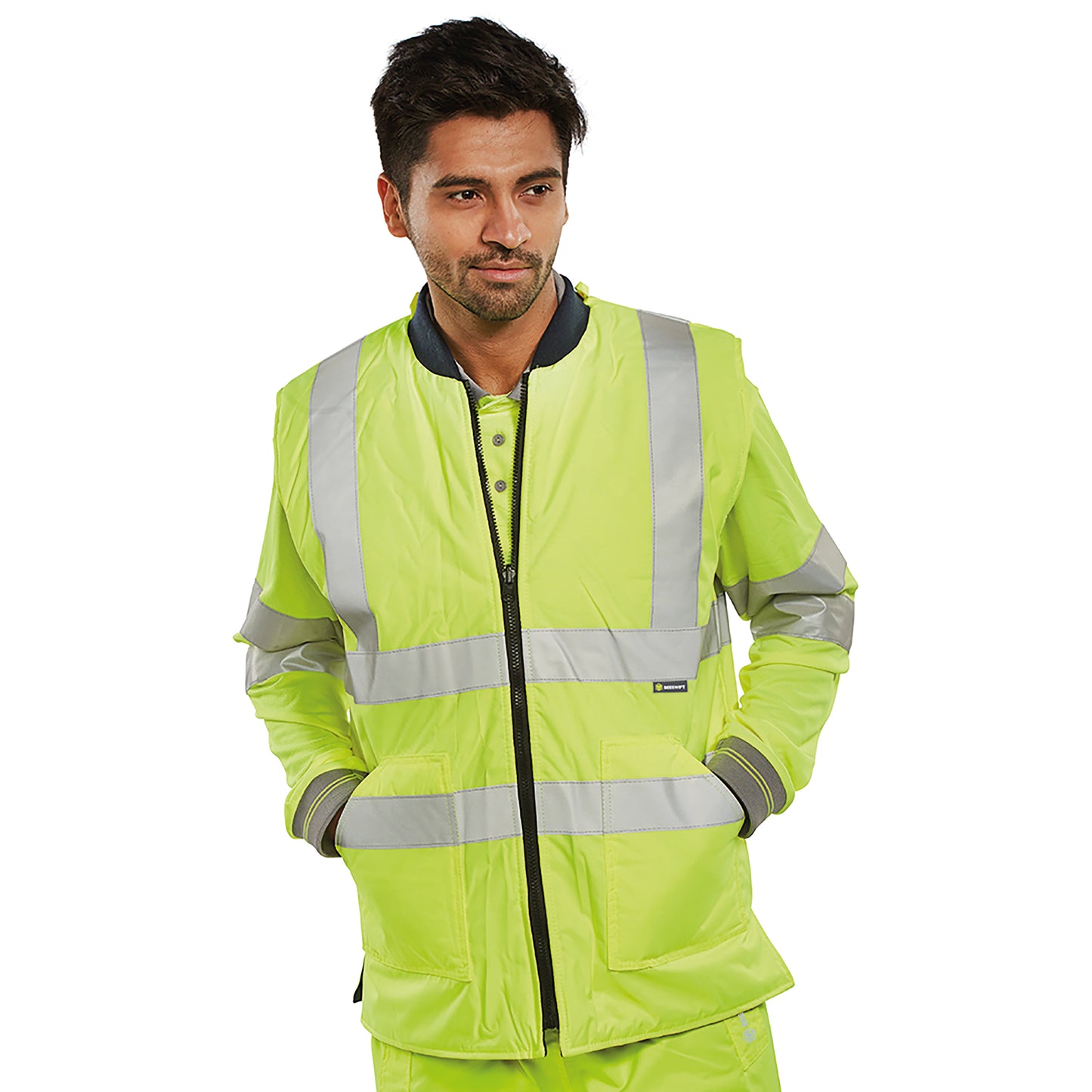 Beeswift High Visibility Reversible Bodywarmer Saturn Yellow/Navy Blue M