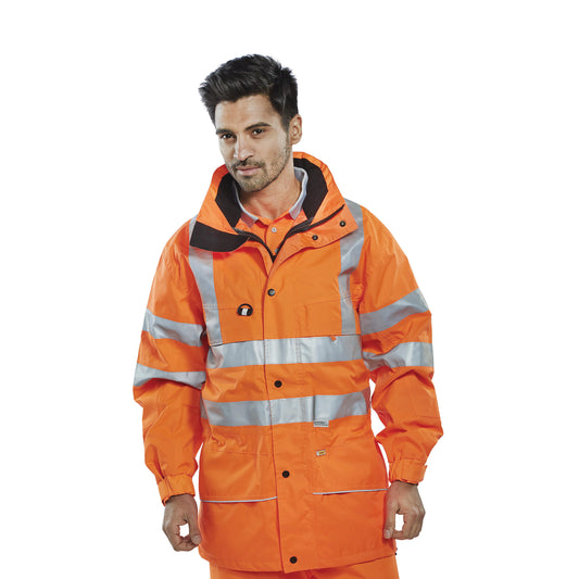 Beeswift Carnoustie High Visibility Jacket with Detachable Hood