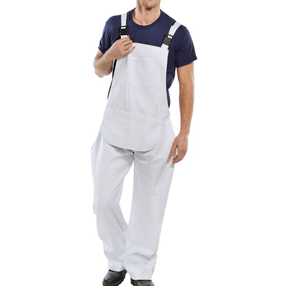 Beeswift Bib And Braces Cotton Drill White 34