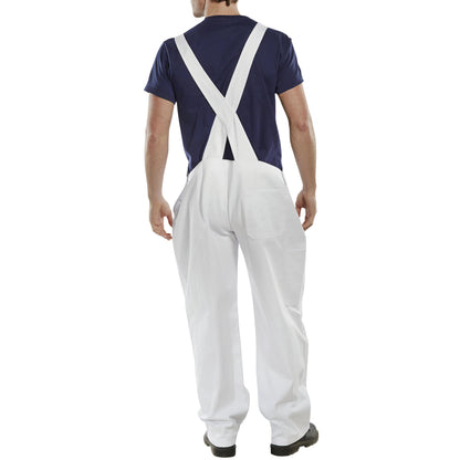 Beeswift Bib And Braces Cotton Drill White 36