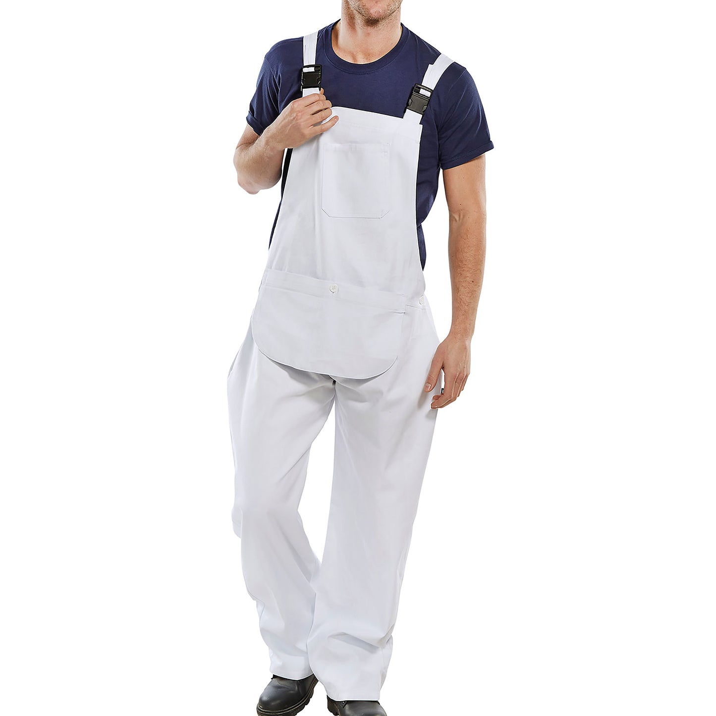 Beeswift Bib And Braces Cotton Drill White 38
