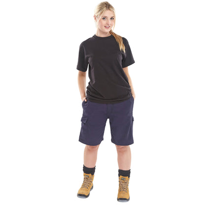 Beeswift Cargo Pocket Shorts Navy Blue 30
