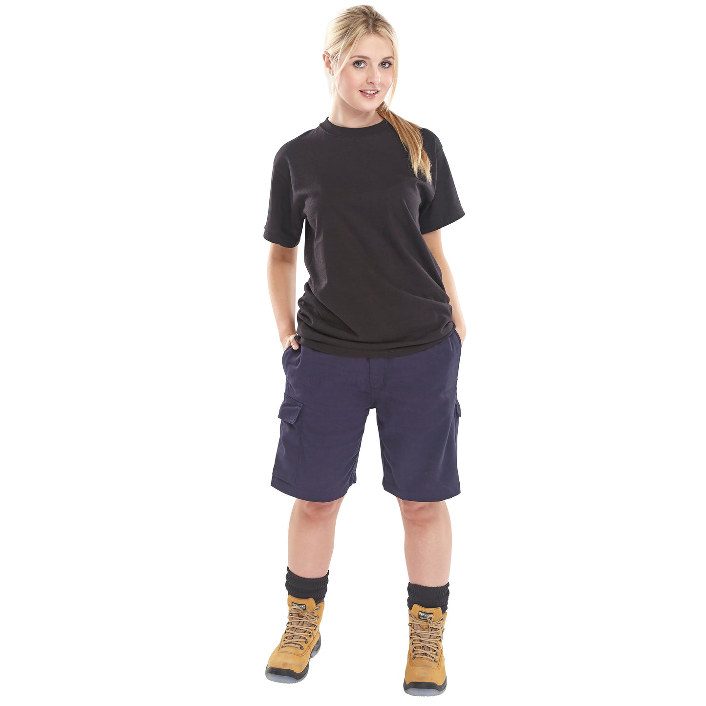 Beeswift Cargo Pocket Shorts Navy Blue 38