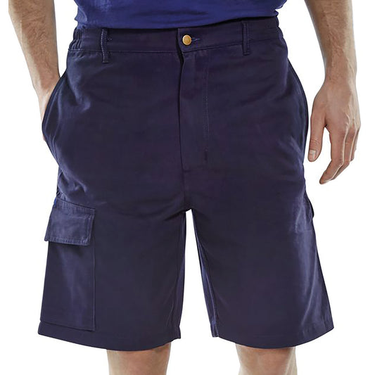 Beeswift Cargo Pocket Shorts Navy Blue 44