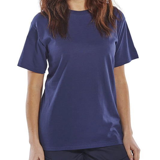 Beeswift Click Heavyweight 100% Cotton T-shirt Navy Blue M